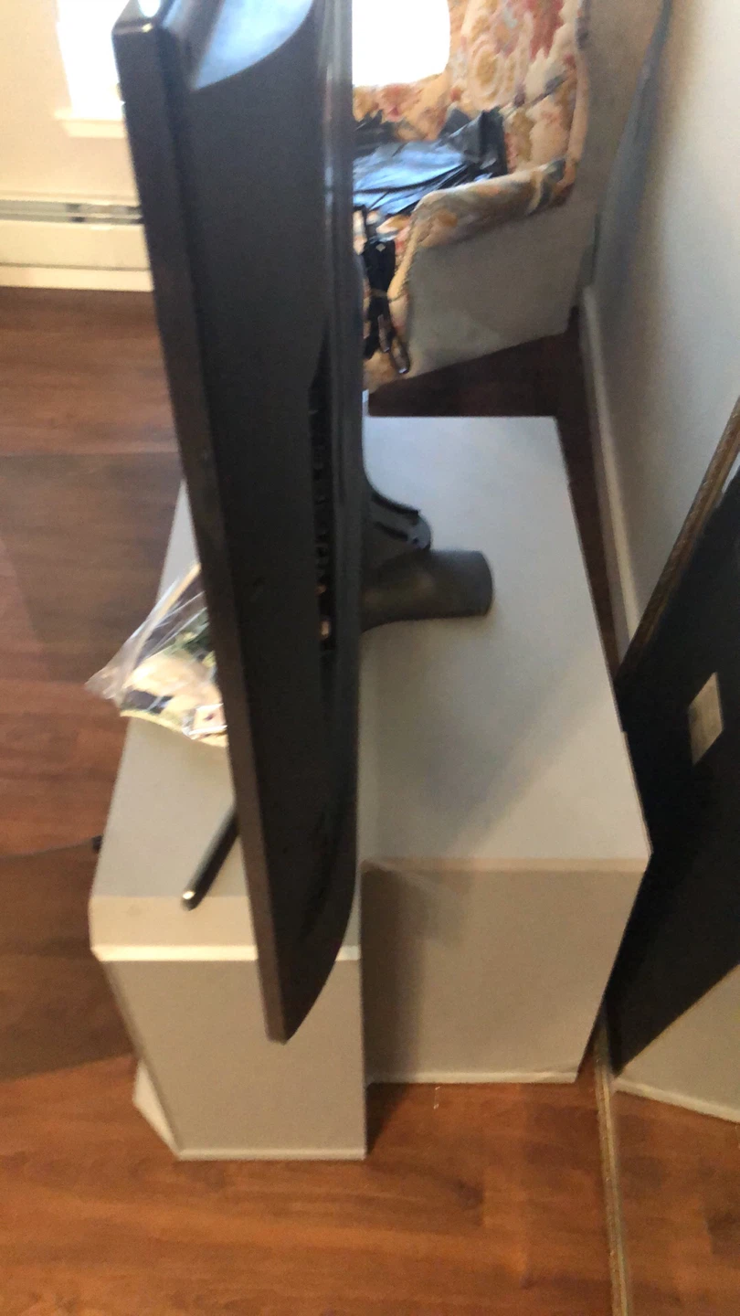 Grey TV Stand with Glass Door - photo 3