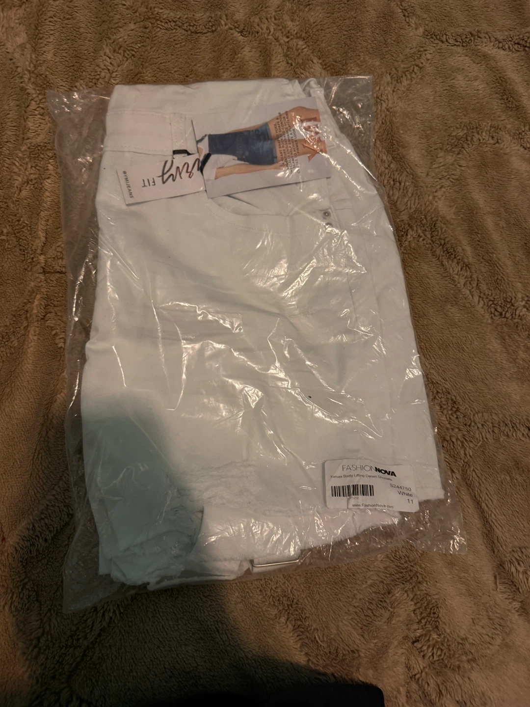 Fashion Nova White Denim Overall Shorts - photo 3