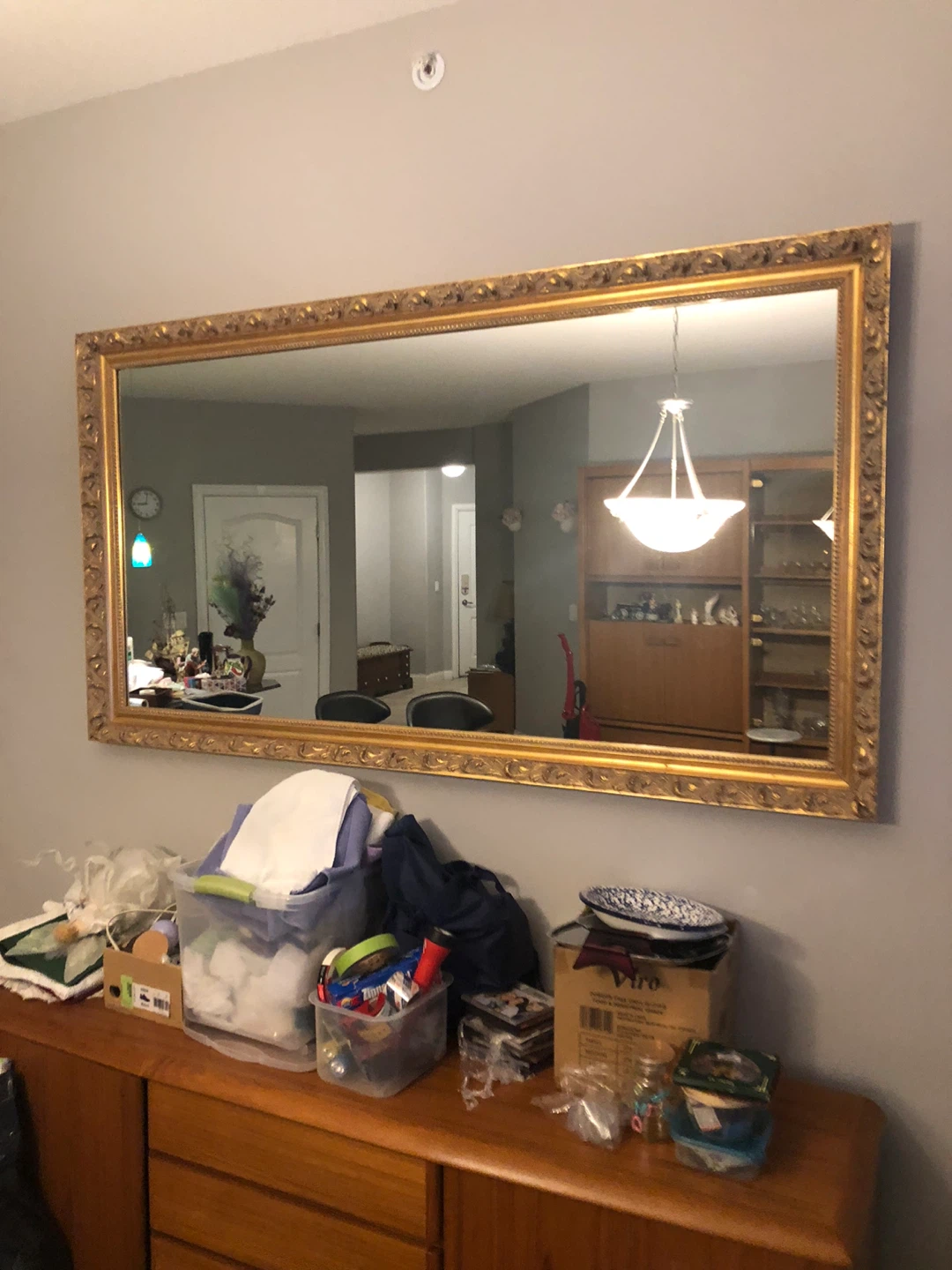 Large Ornate Gold Framed Wall Mirror