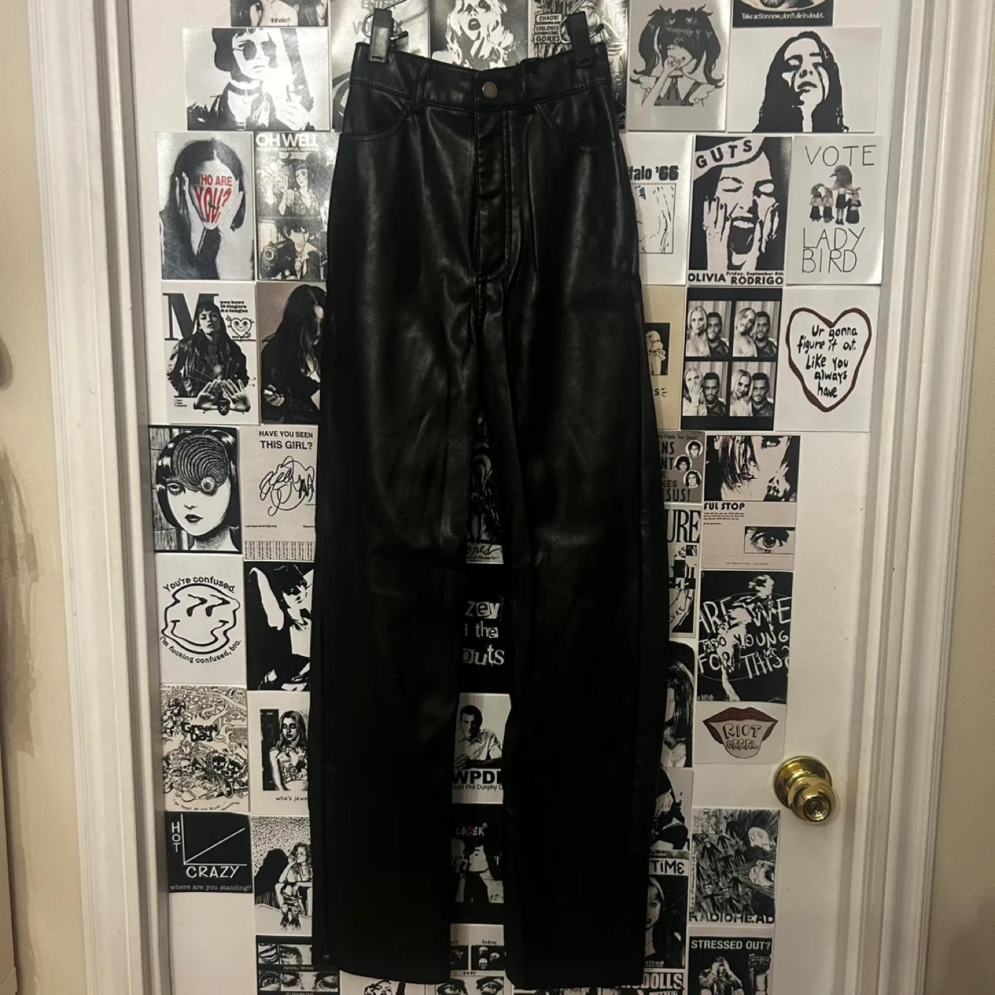 Dynamite Faux Leather Black Pants