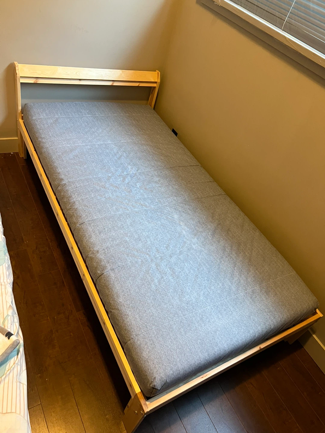 IKEA Twin Bed Frame + Firm Foam Mattress