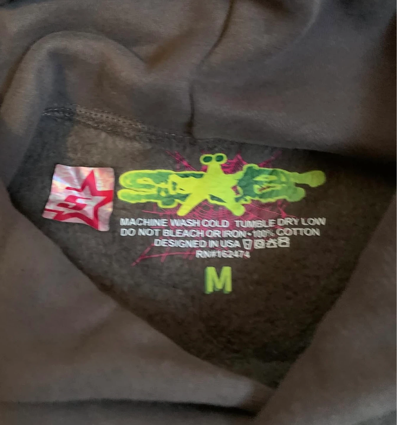 Gr3en Grey sp5der hoodie - photo 4