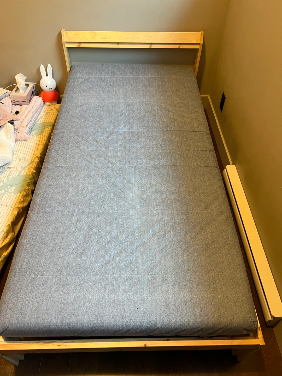 IKEA Twin Bed Frame + Firm Foam Mattress - photo 3