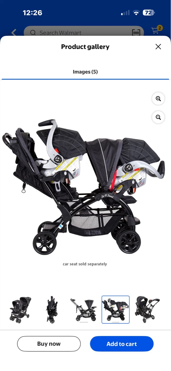Baby Trend Sit N Stand Double Stroller BRAND NEW NO BOX - photo 2