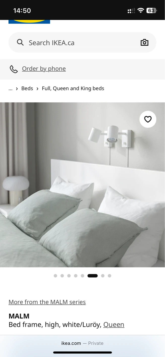IKEA MALM Queen Bed Frame - White - photo 4