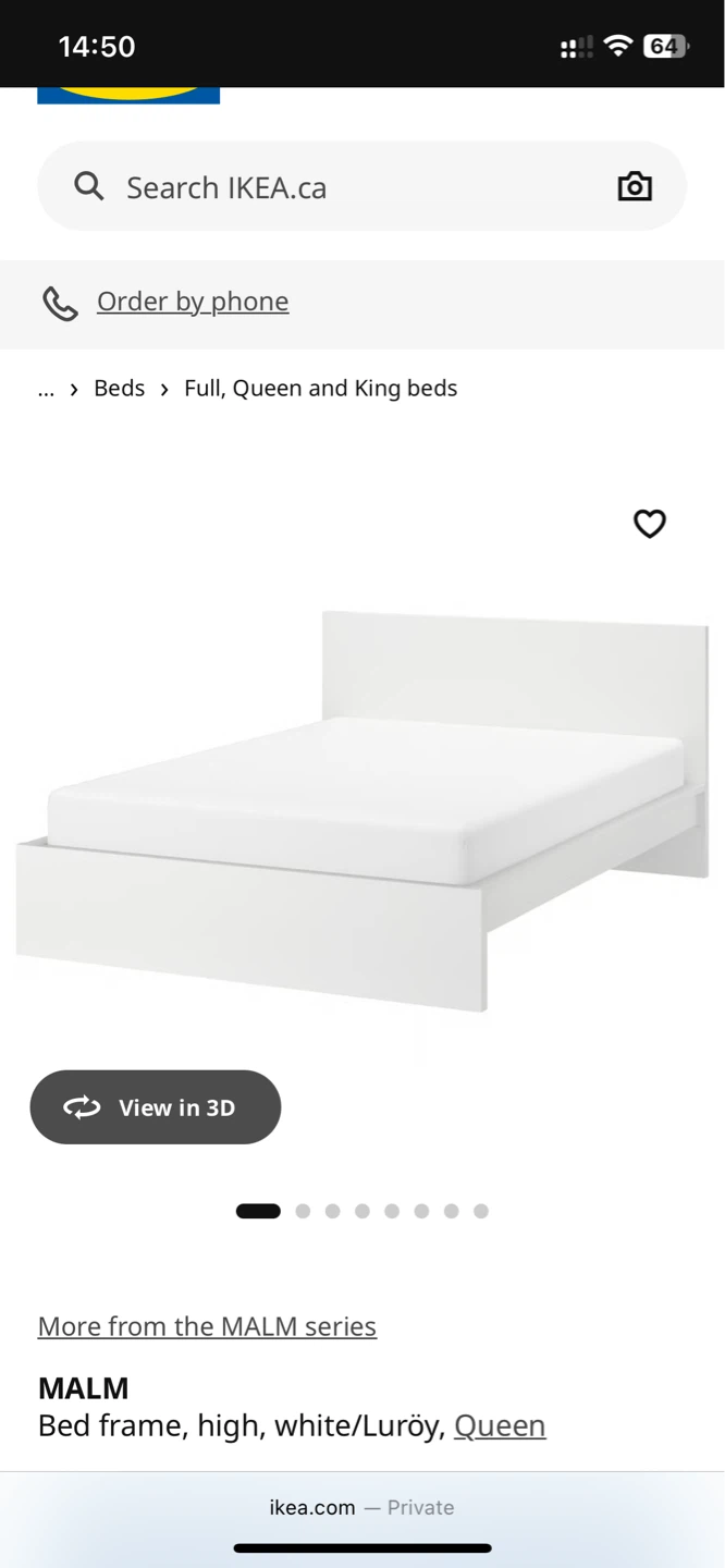 IKEA MALM Queen Bed Frame - White - photo 2