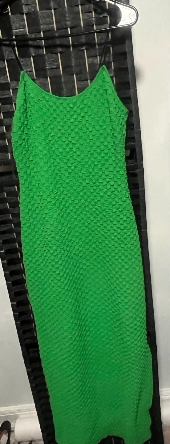 Green Textured Bodycon Dresss size  M
