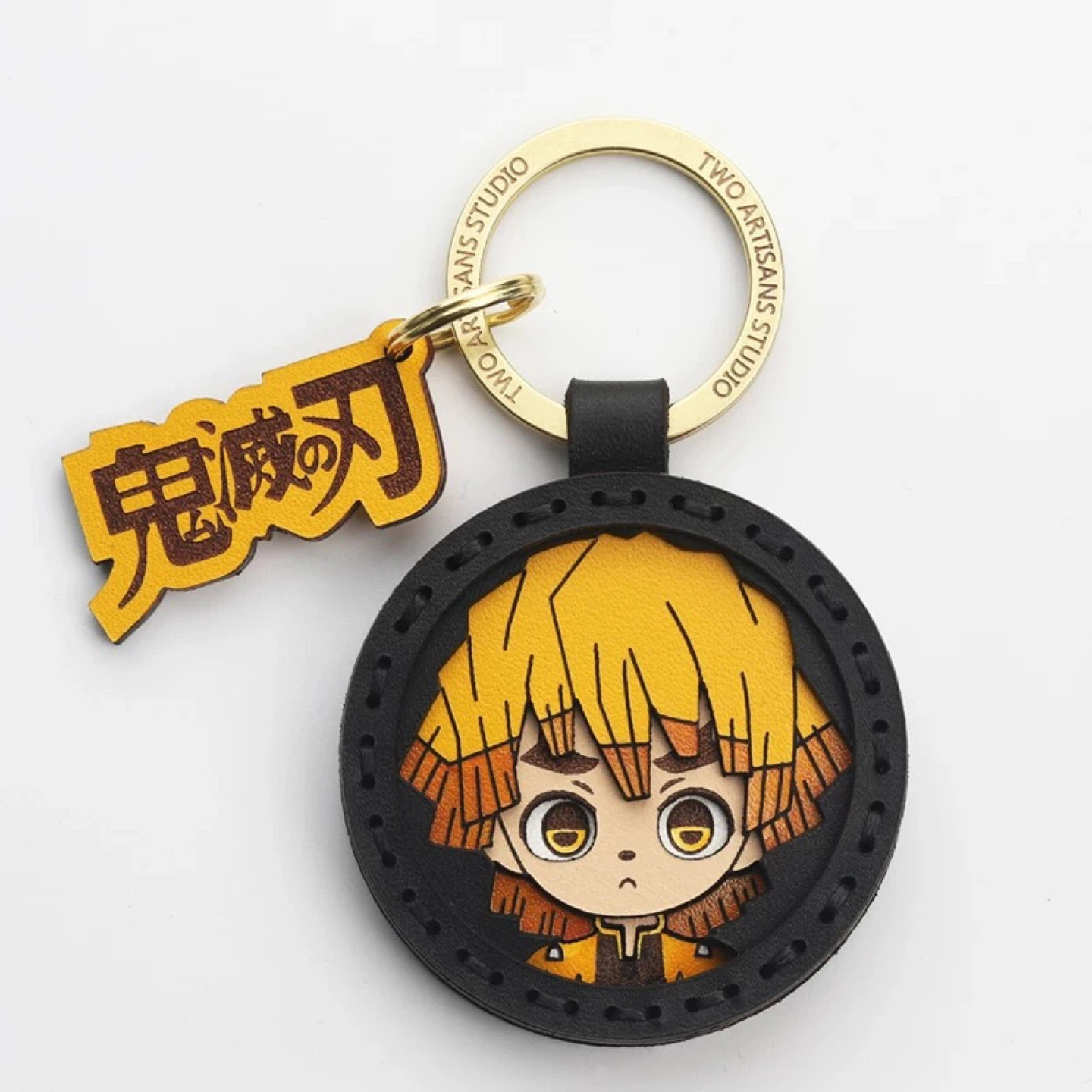 Demon Slayer Zenitsu Agatsuma Leather Keychain