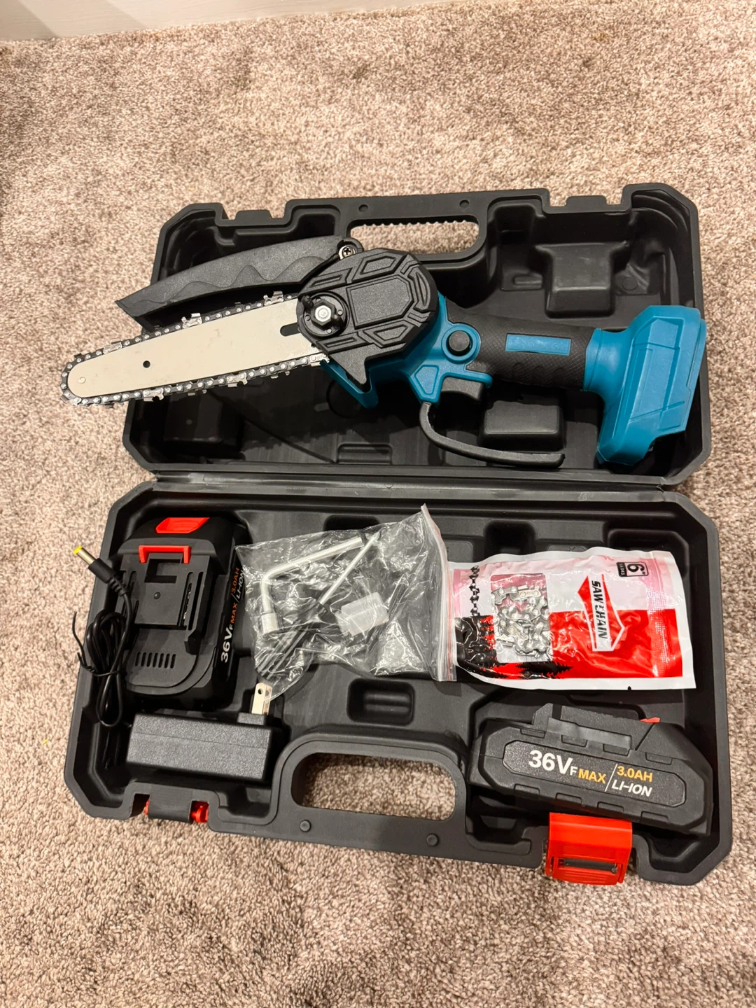 Cordless Electric Chainsaw Set with Case