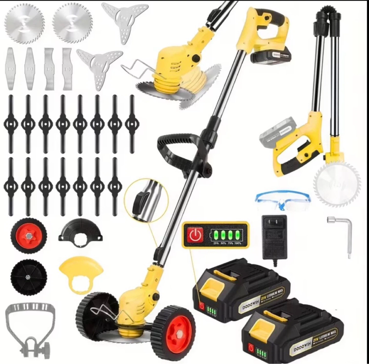 Cordless String Trimmer Grass Cutter with 2 Batteries - photo 2