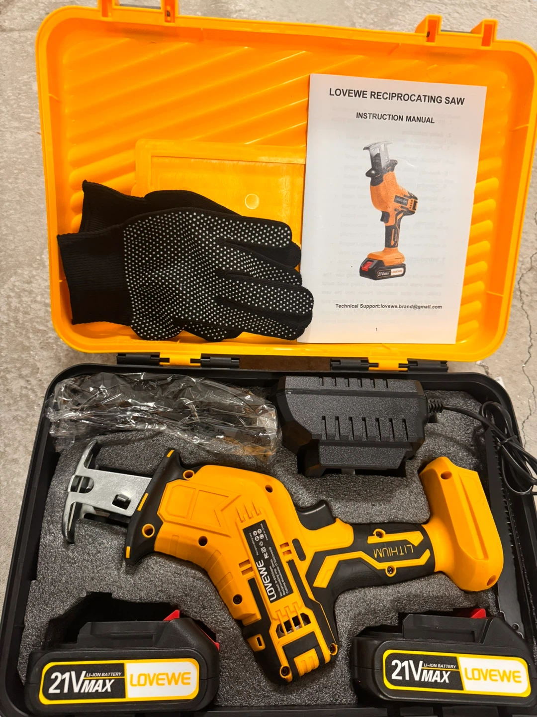LOVEWE Cordless Reciprocating Saw Kit with 2 Batteries