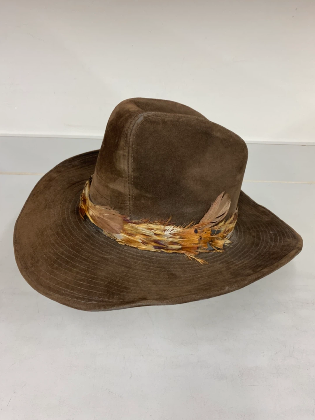 Vintage Lanning Western Cowboy Hat with Feather Band Size - L - photo 3