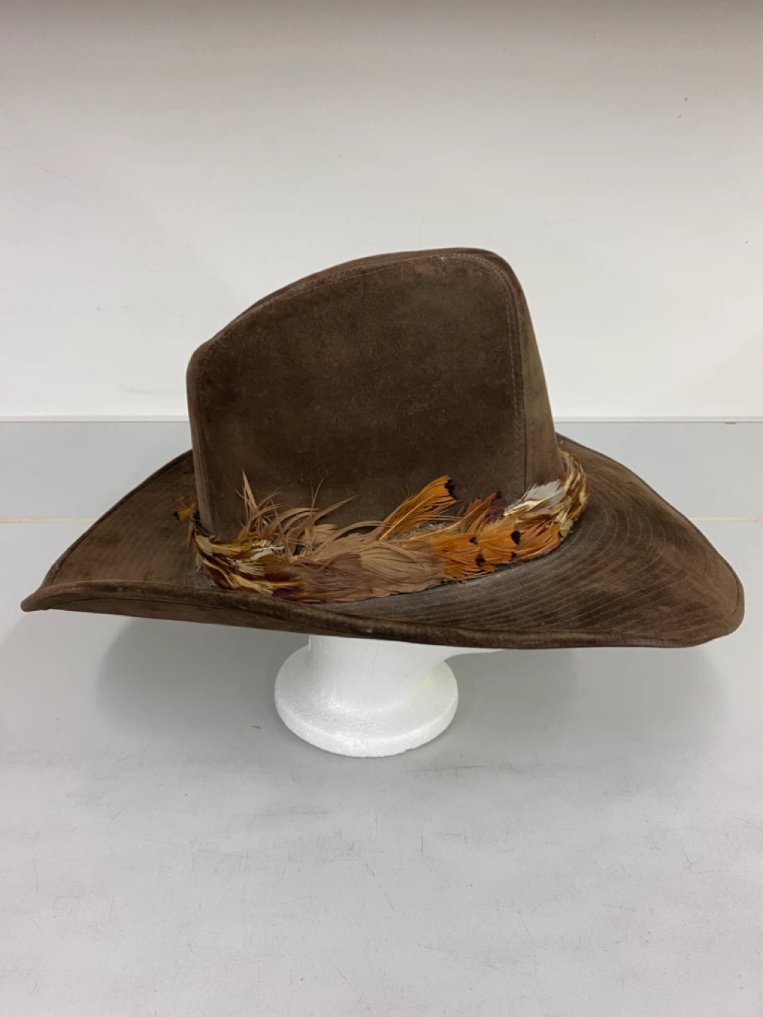 Vintage Lanning Western Cowboy Hat with Feather Band Size - L - photo 4