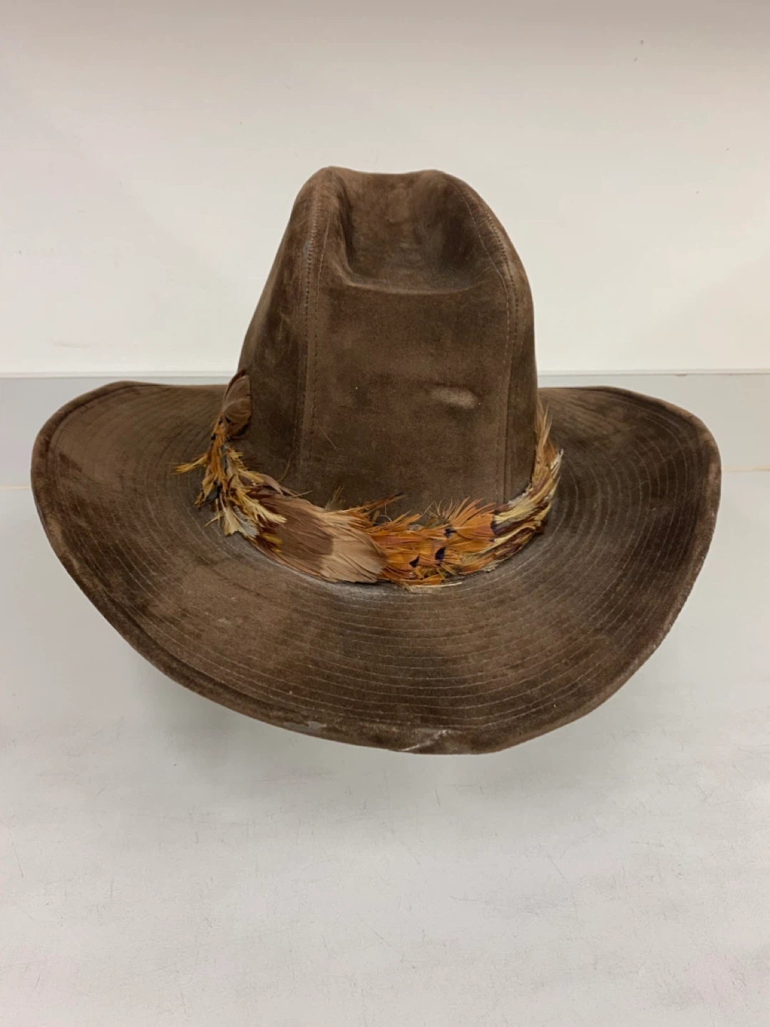 Vintage Lanning Western Cowboy Hat with Feather Band Size - L - photo 2