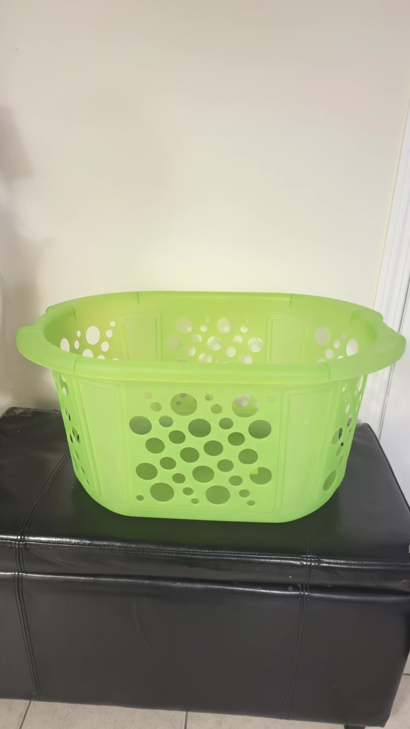 Lime Green Laundry Basket (great condition)