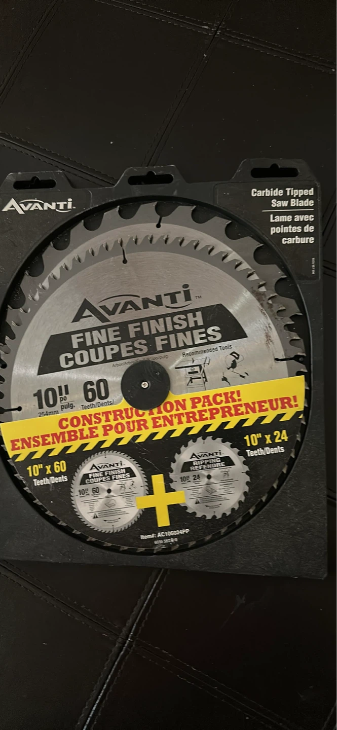 Avanti Fine Finish & Ripping Saw Blade Construction Pack