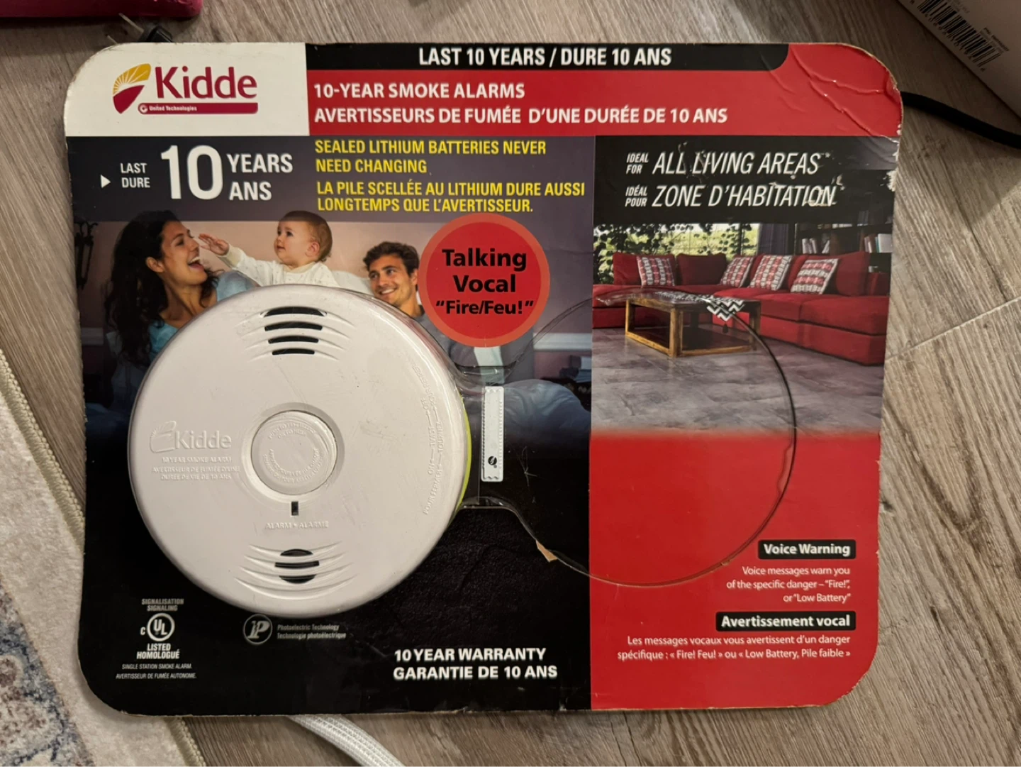 Kidde 10-Year Sealed Lithium Battery Smoke Alarm
