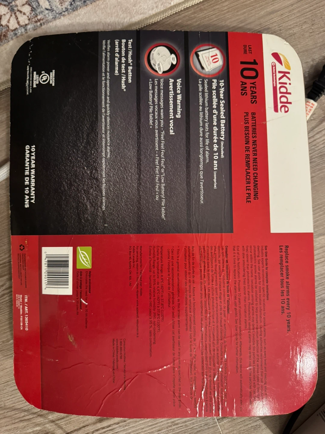 Kidde 10-Year Sealed Lithium Battery Smoke Alarm - photo 2