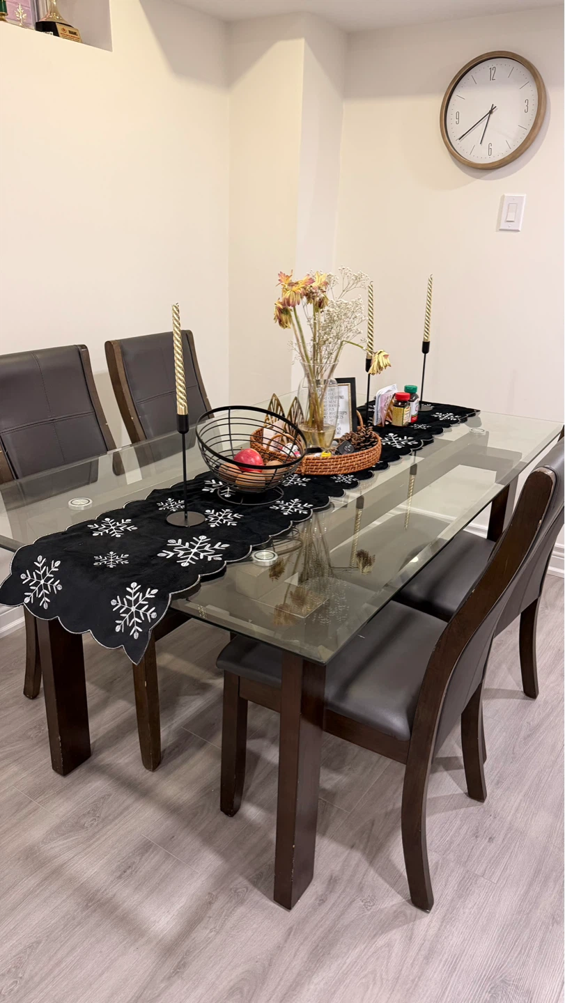 Glass Top Dining Table with 4 Chairs - photo 2