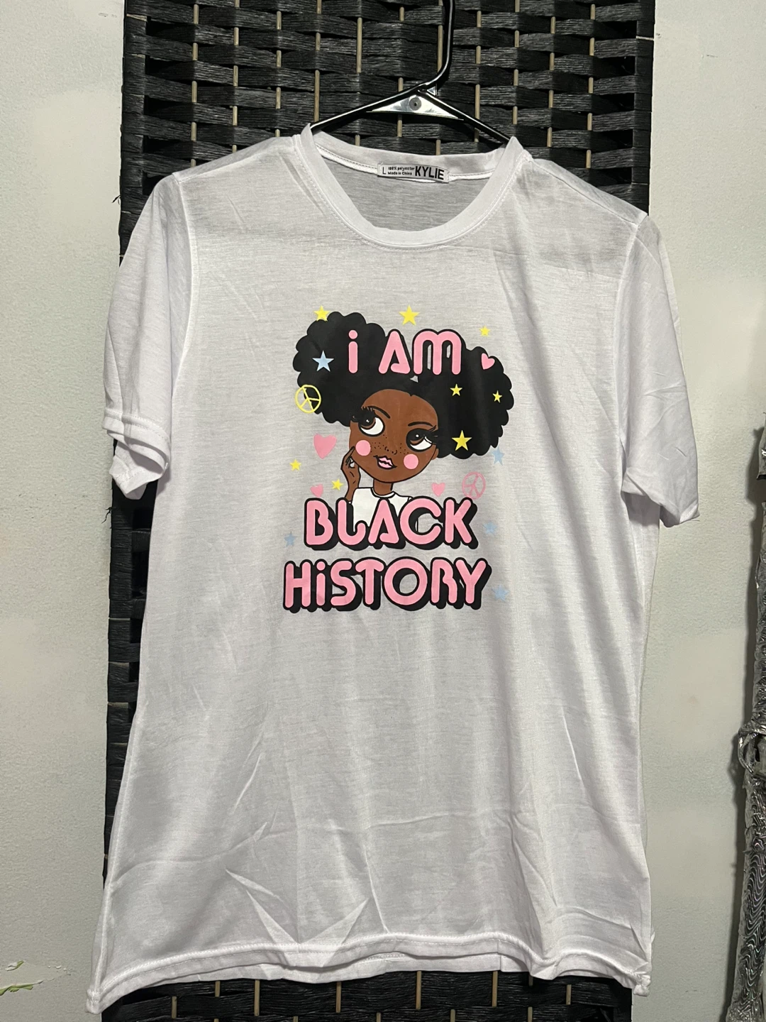 White Kylie T-Shirt "I AM BLACK HISTORY"