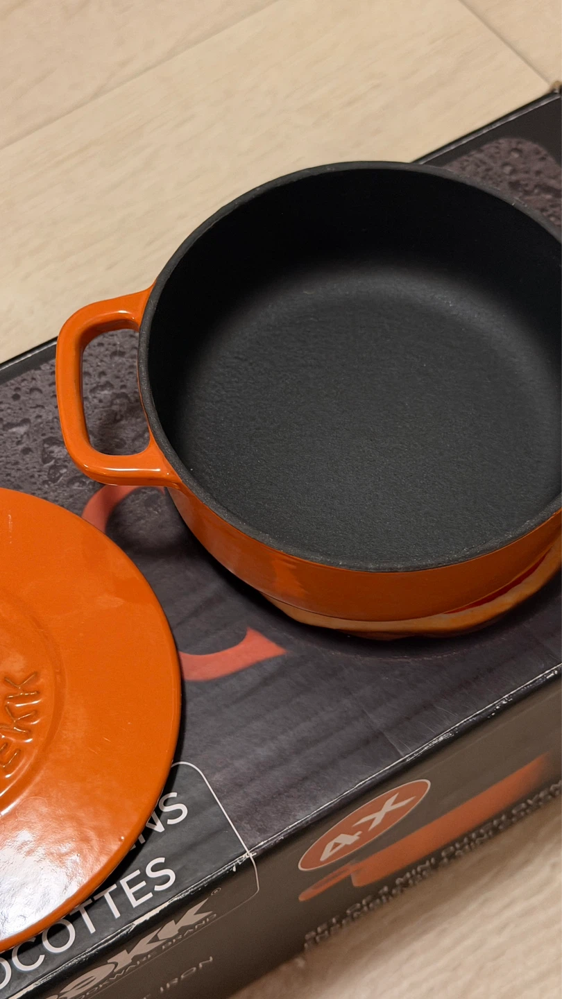 COMBAKK Orange Enameled Cast Iron Mini Cocotte - photo 4