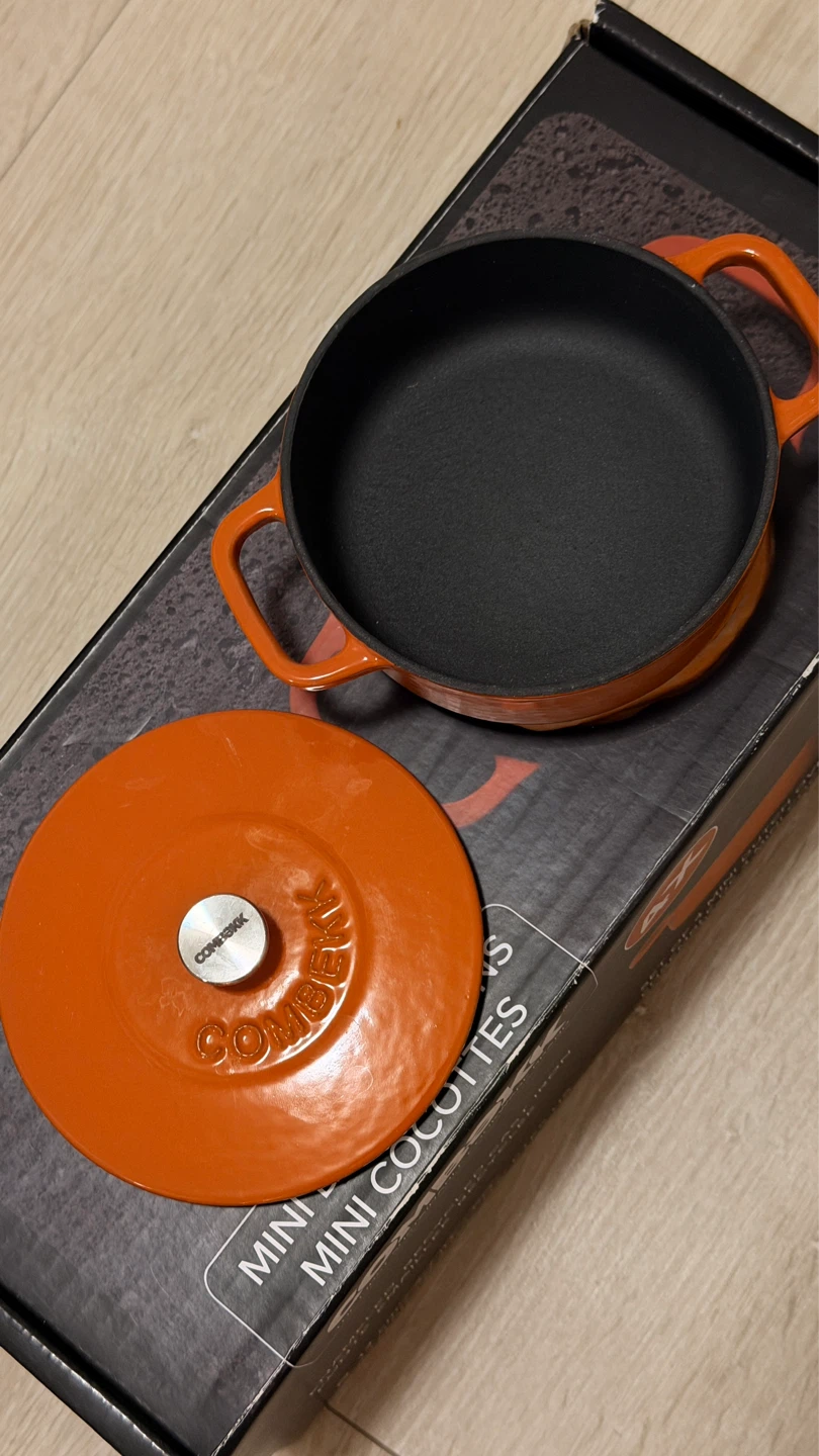 COMBAKK Orange Enameled Cast Iron Mini Cocotte - photo 2