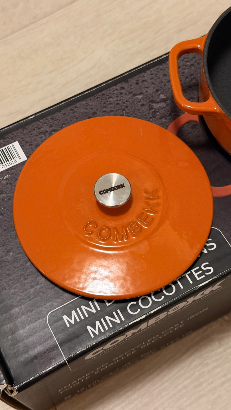 COMBAKK Orange Enameled Cast Iron Mini Cocotte - photo 3