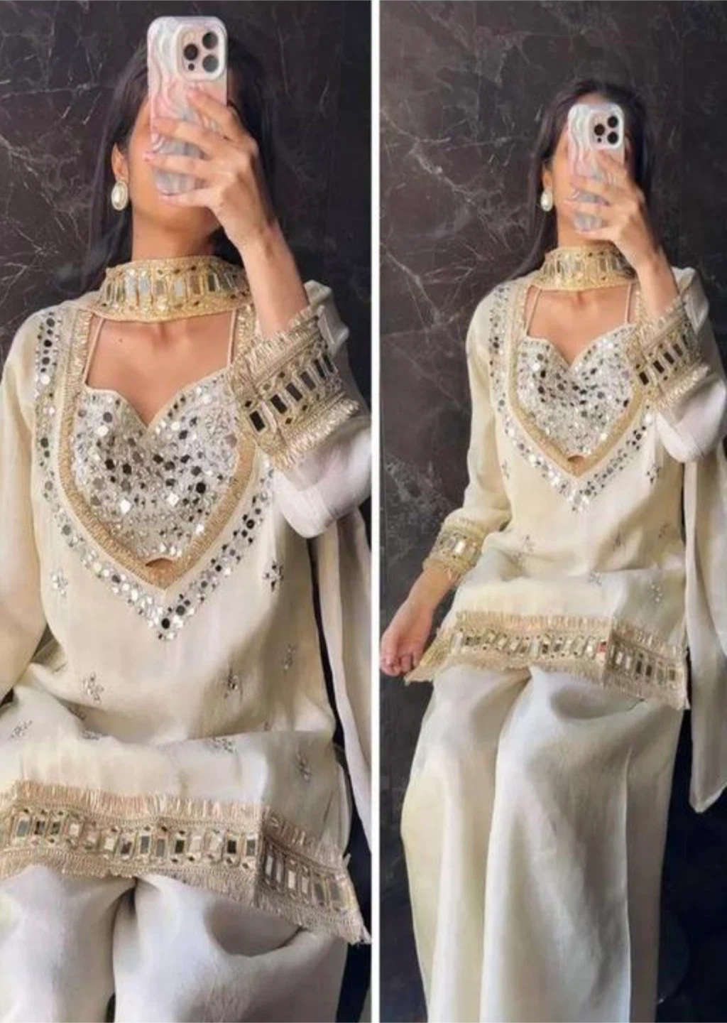 Trending Indo western 4 piece bustier set