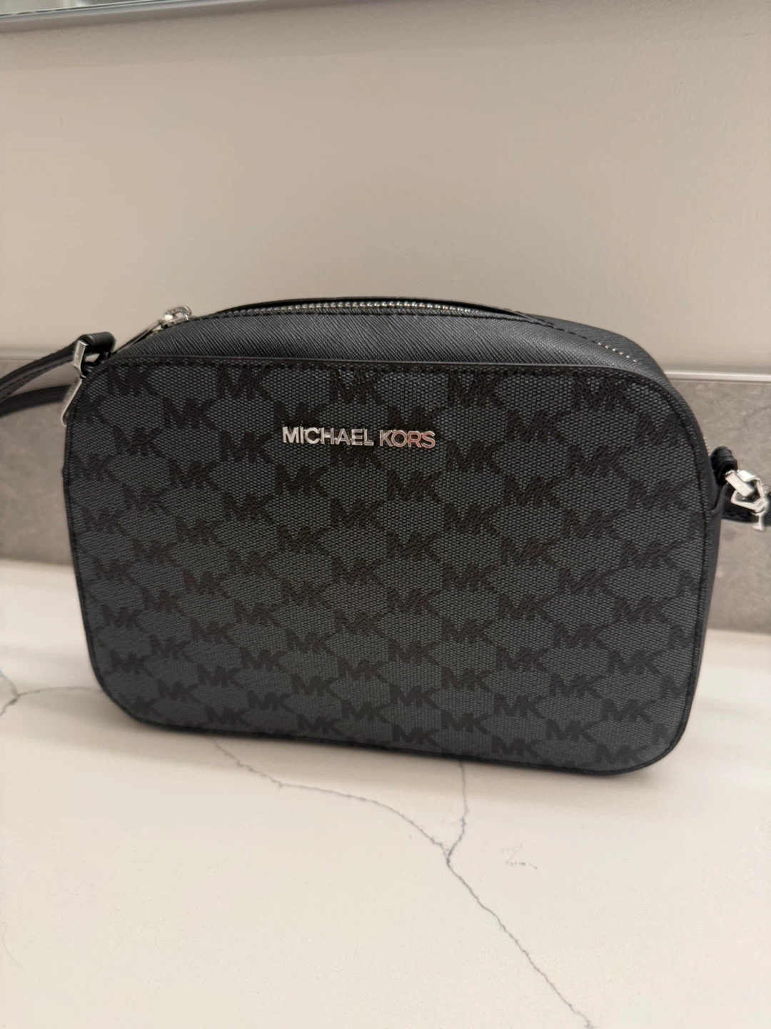 Michael Kors Black Saffiano Leather Crossbody Purse
