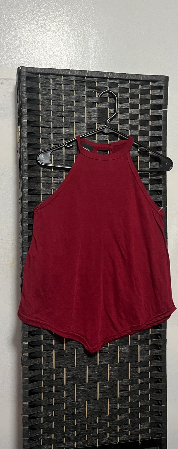 Rue 21 Burgundy Halter Tank Top size xs/s or l