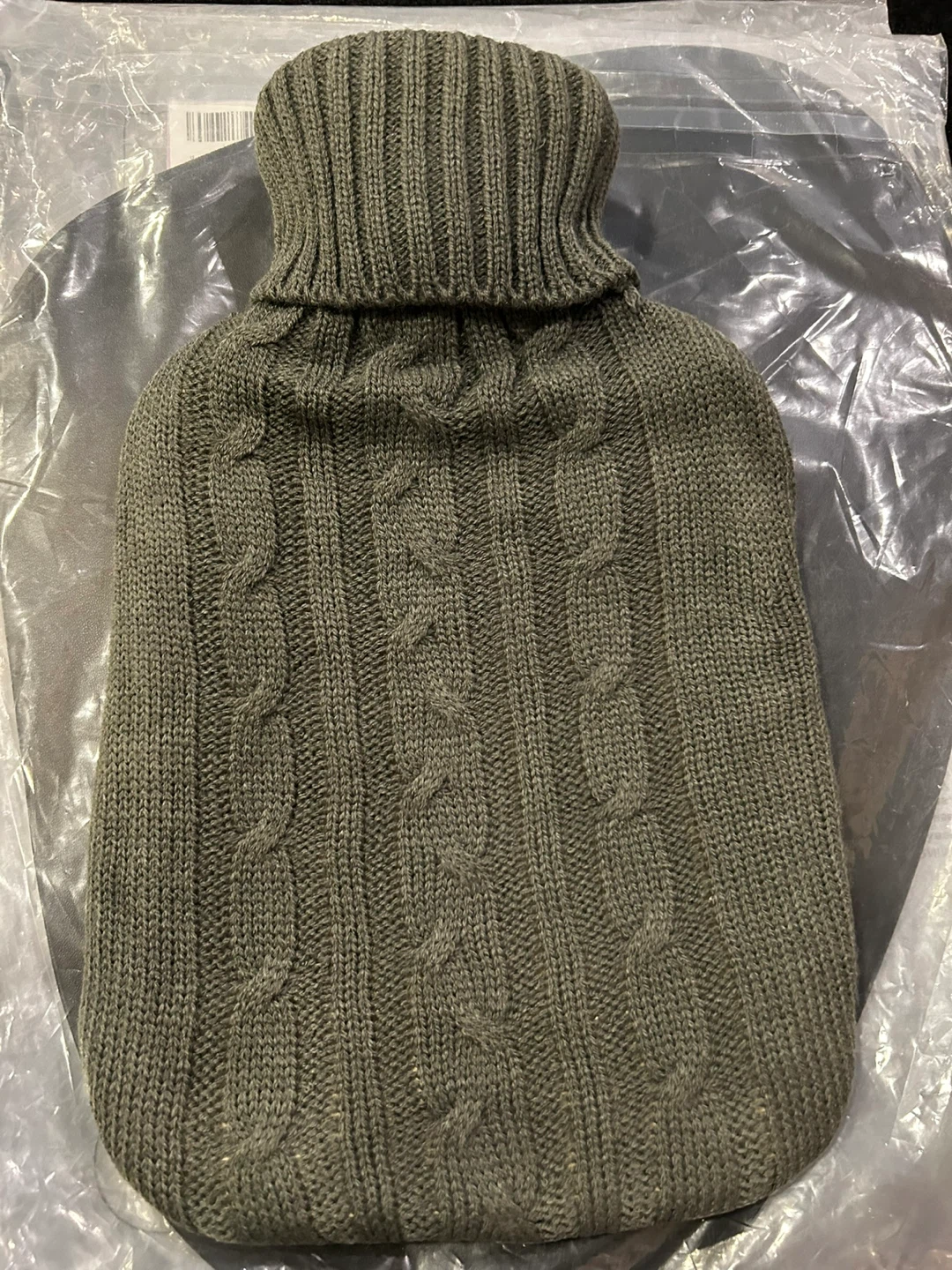 Hot Water Bottle with Knitted Cover