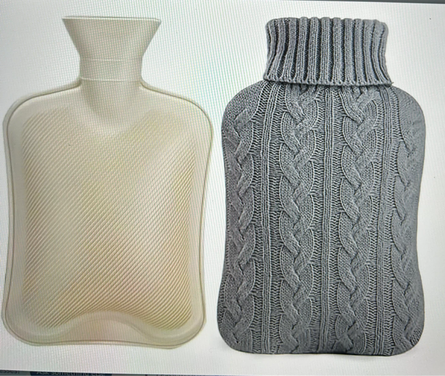 Hot Water Bottle with Knitted Cover - photo 4