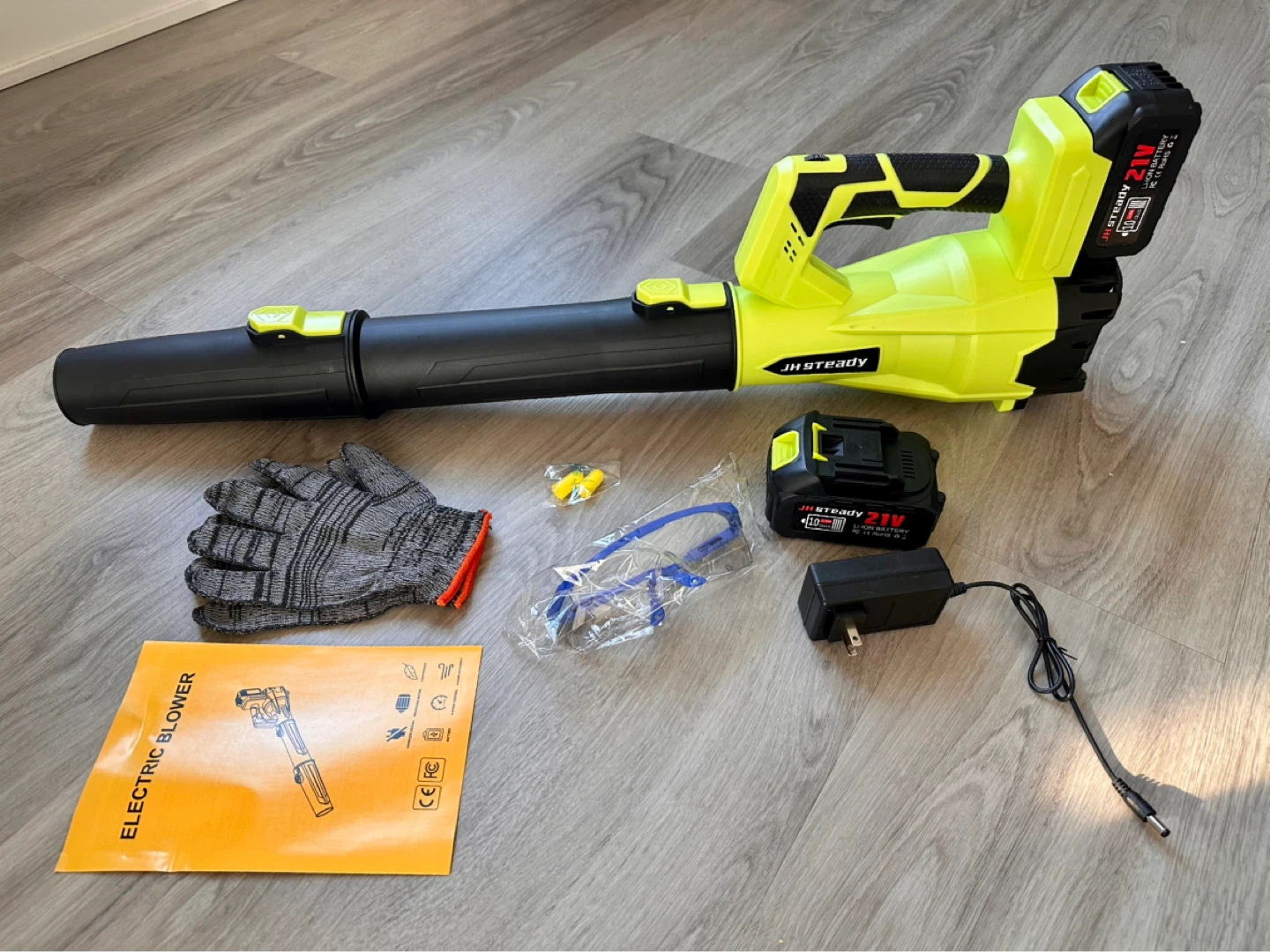 JH Steady 21V Electric Leaf Blower Kit