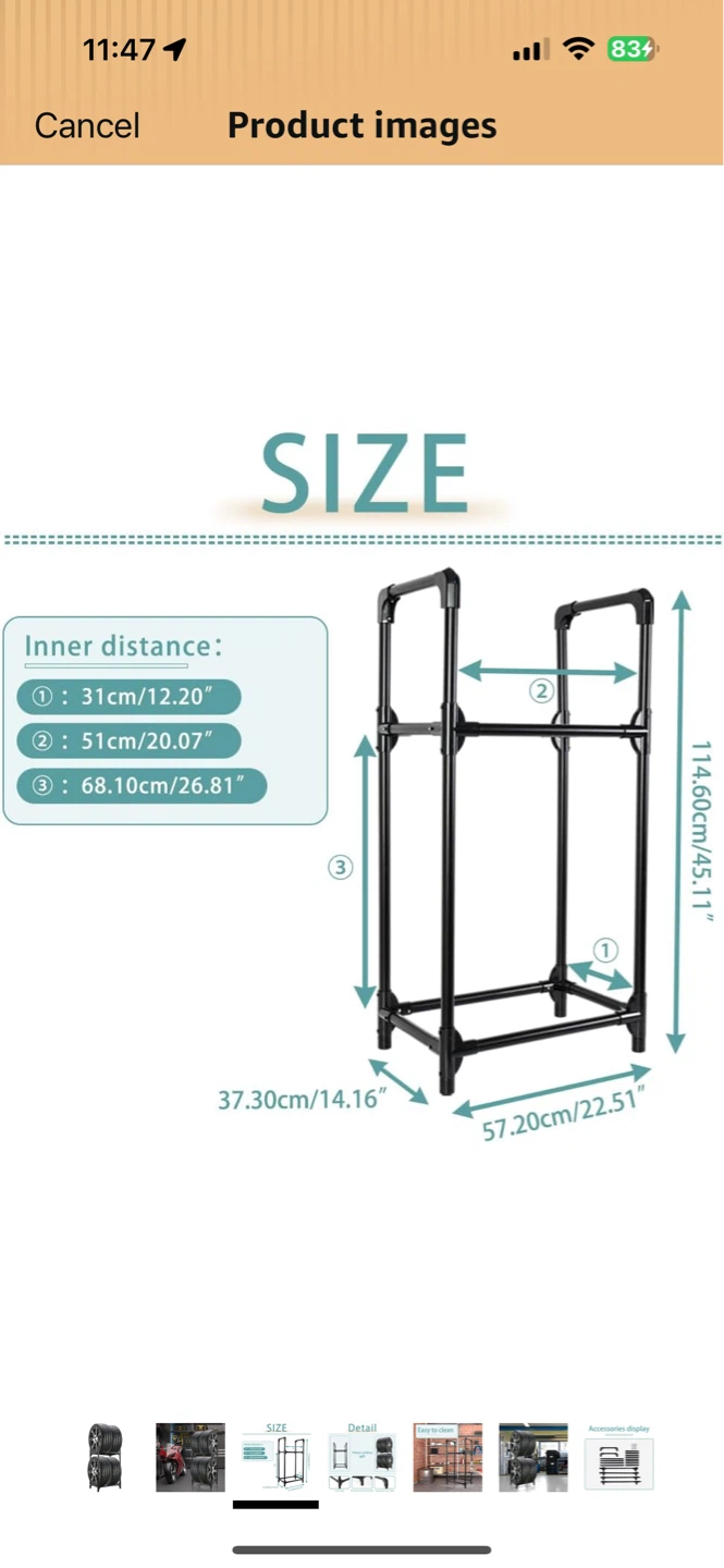 Black Metal Shelving Unit - photo 2