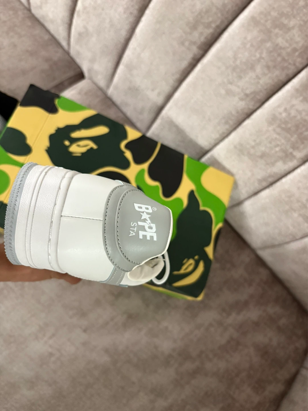 BAPE STA "BAPESTA" White Grey Sneakers with Box - photo 4