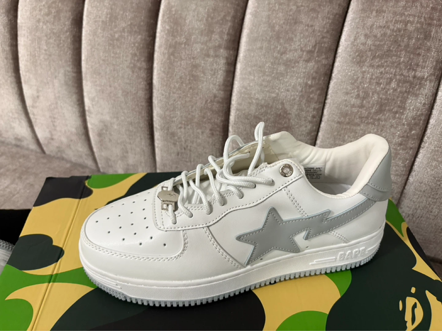 BAPE STA "BAPESTA" White Grey Sneakers with Box - photo 2