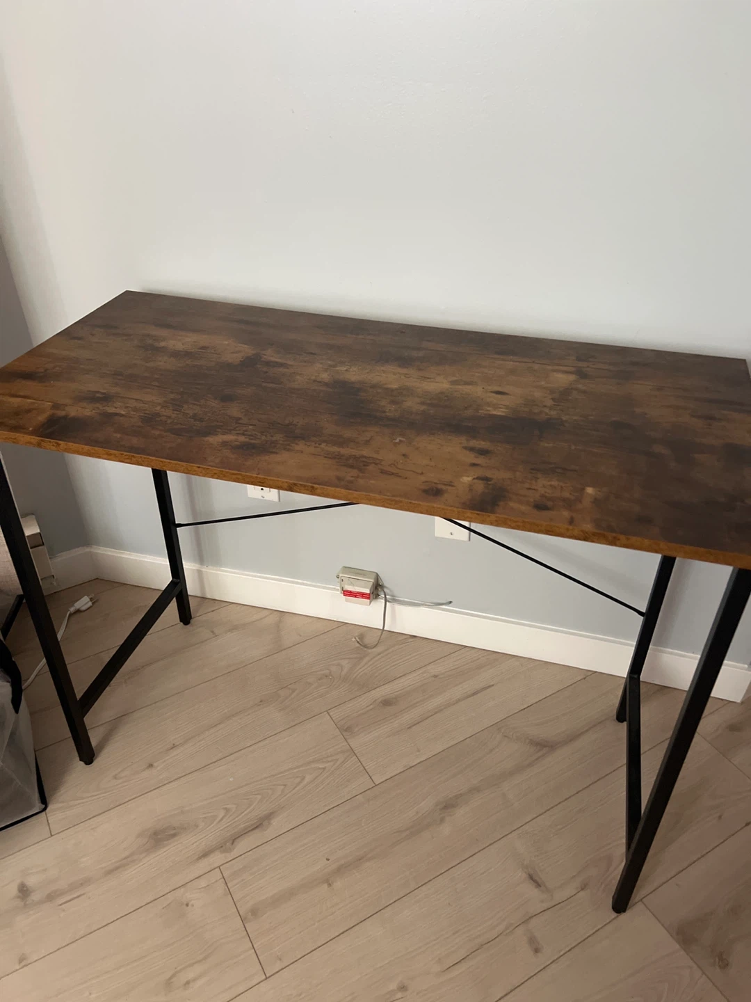 Computer Desk with Rustic Wood Finish