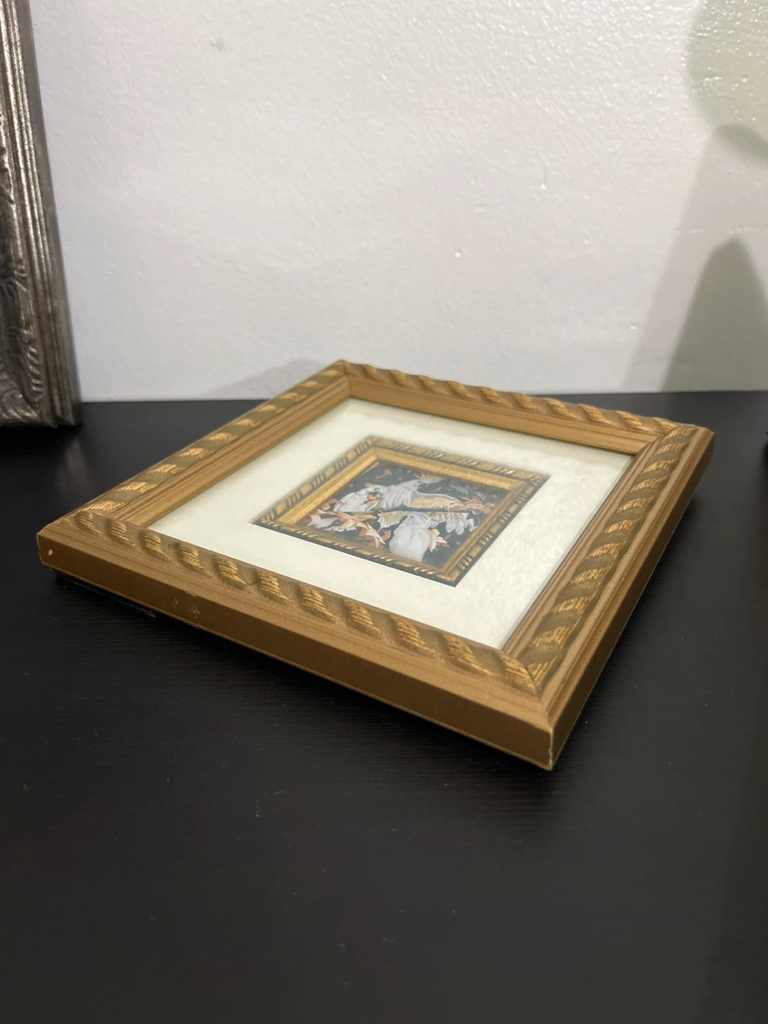 Framed Miniature Painting of Birds - photo 3