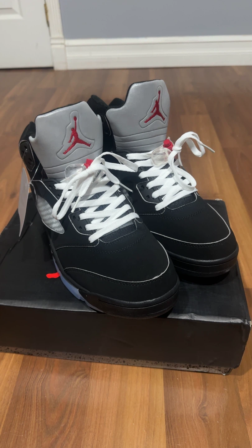 Air Jordan 5 Retro Black Grey Shoes Size 12