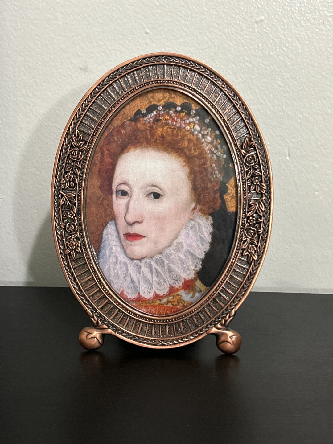 Oval Portrait Frame with Historical Figure