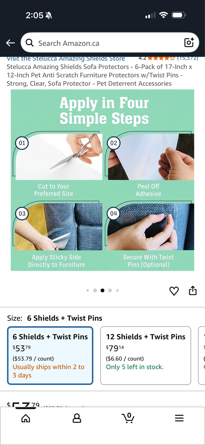 Amazing Shields Anti-Scratch Furniture Protectors - 6 Pack - photo 3