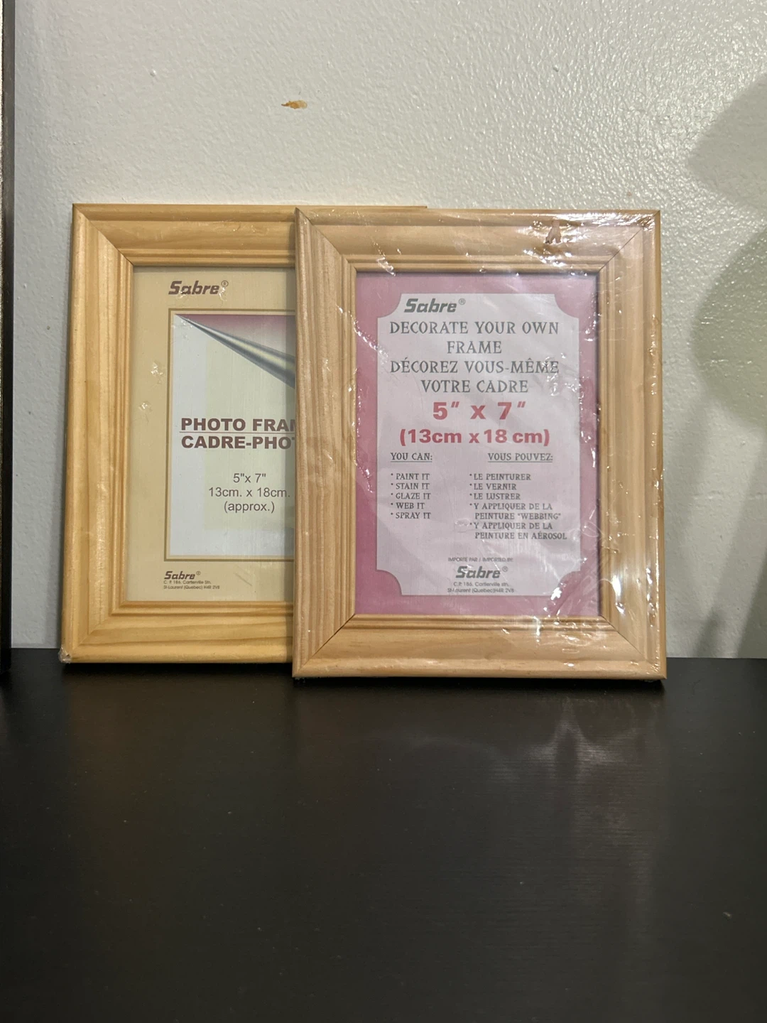 Sabre 5" x 7" Photo Frames (Set of 2)
