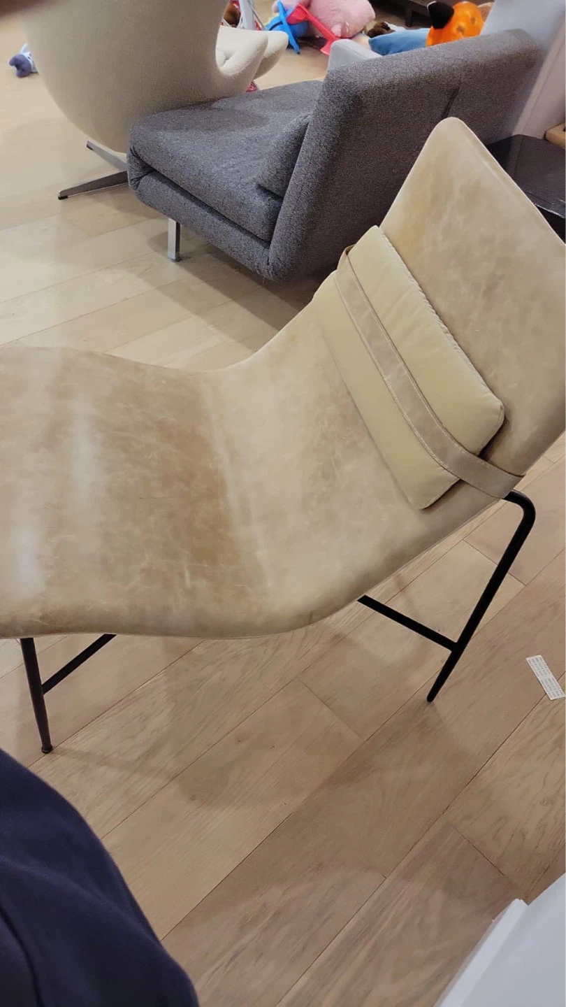 Blu Dot Deep Thought Leather Lounge Chair ( use ) - photo 3