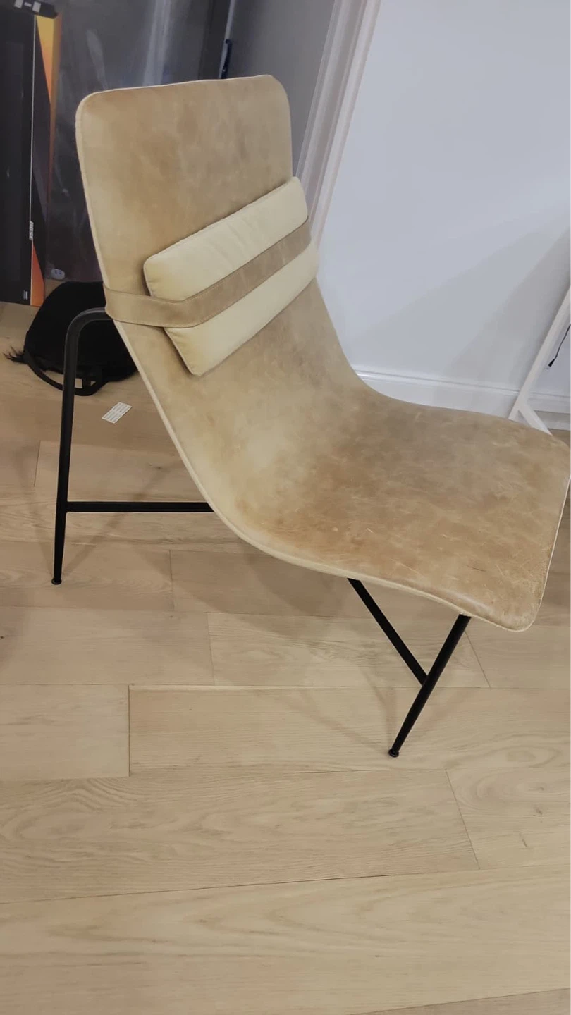 Blu Dot Deep Thought Leather Lounge Chair ( use ) - photo 2