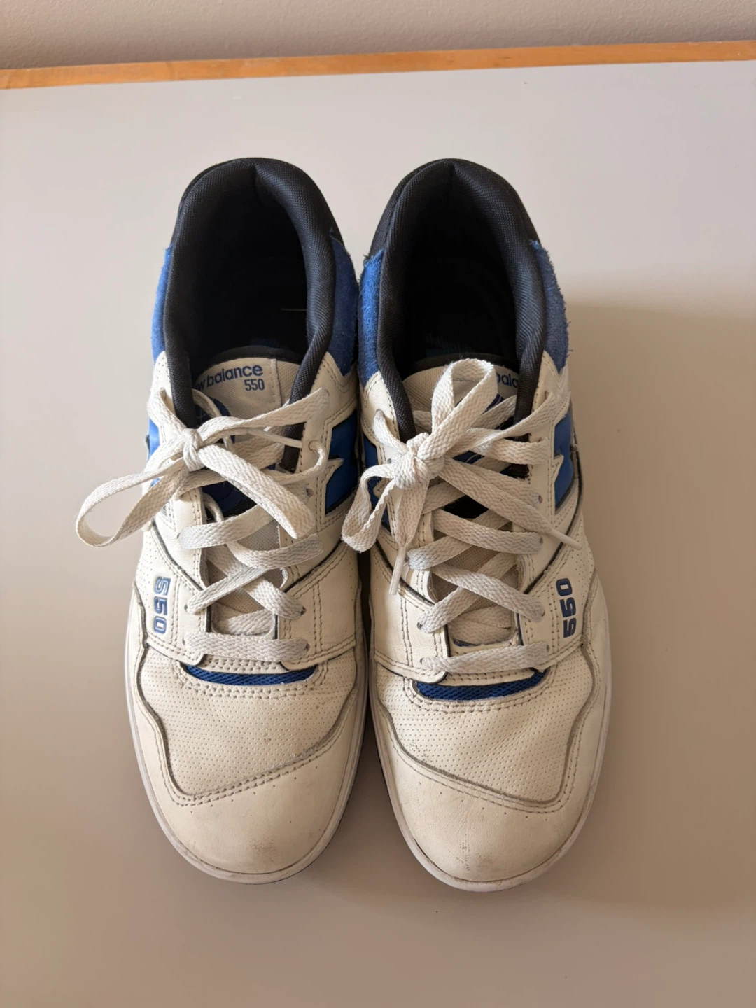 New Balance 550 White Blue Sneakers- Size 9.5 men’s