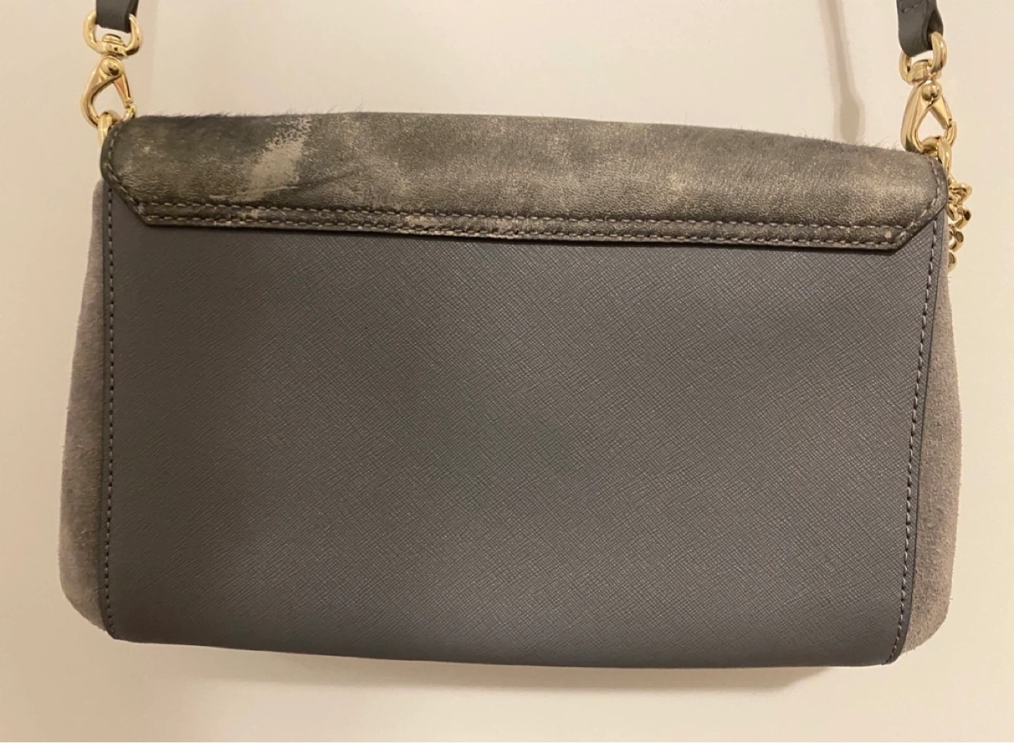 Kate Spade Grey Suede & Leather Crossbody Bag - photo 3