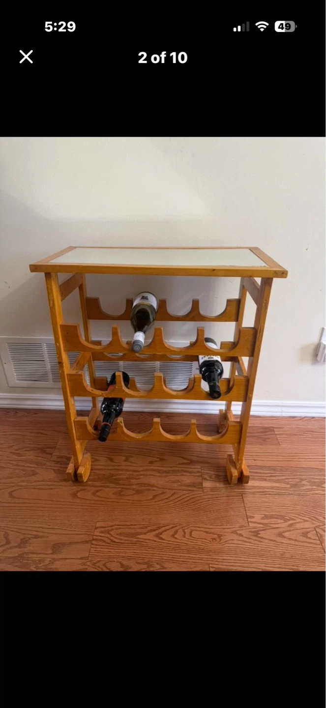 Wine Rack Bottles with Mirror Top