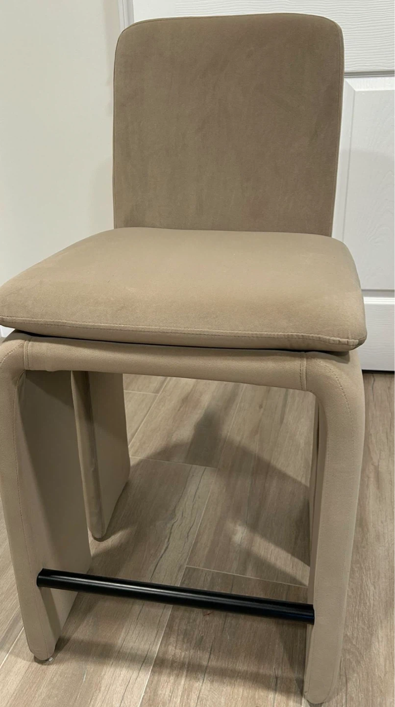 Upholstered Counter Stool - Beige