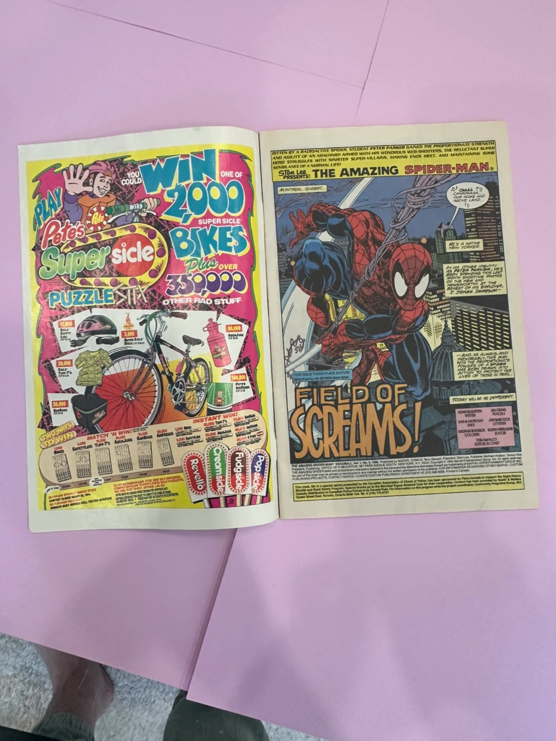 Vintage 1993 Spider-Man Montreal Expos Marvel Comic Canada - photo 5