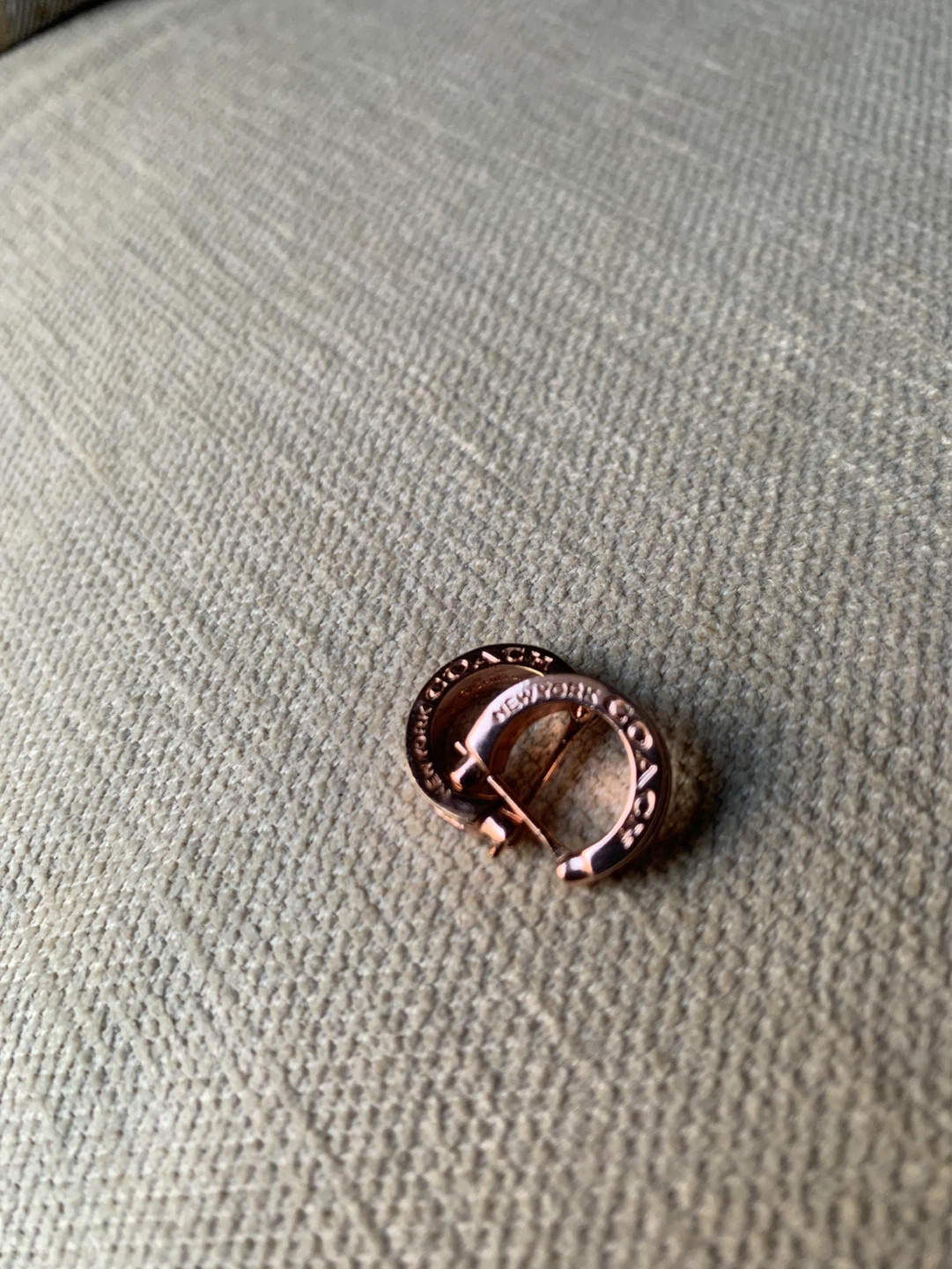 Coach Rose Gold Tone with crystals Hoop Earrings - photo 4